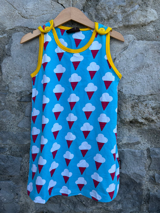 Ice cream blue pinafore 3-4y (98-104cm)