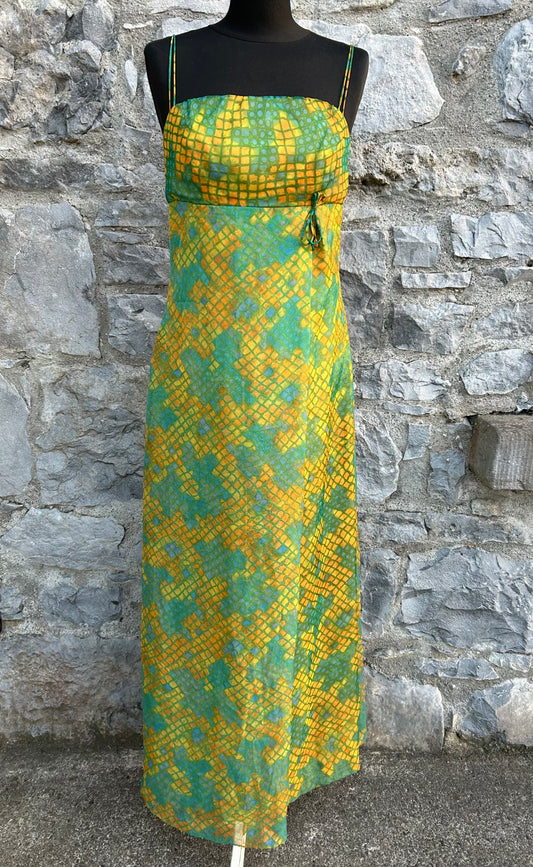 90s green&yellow scales dress