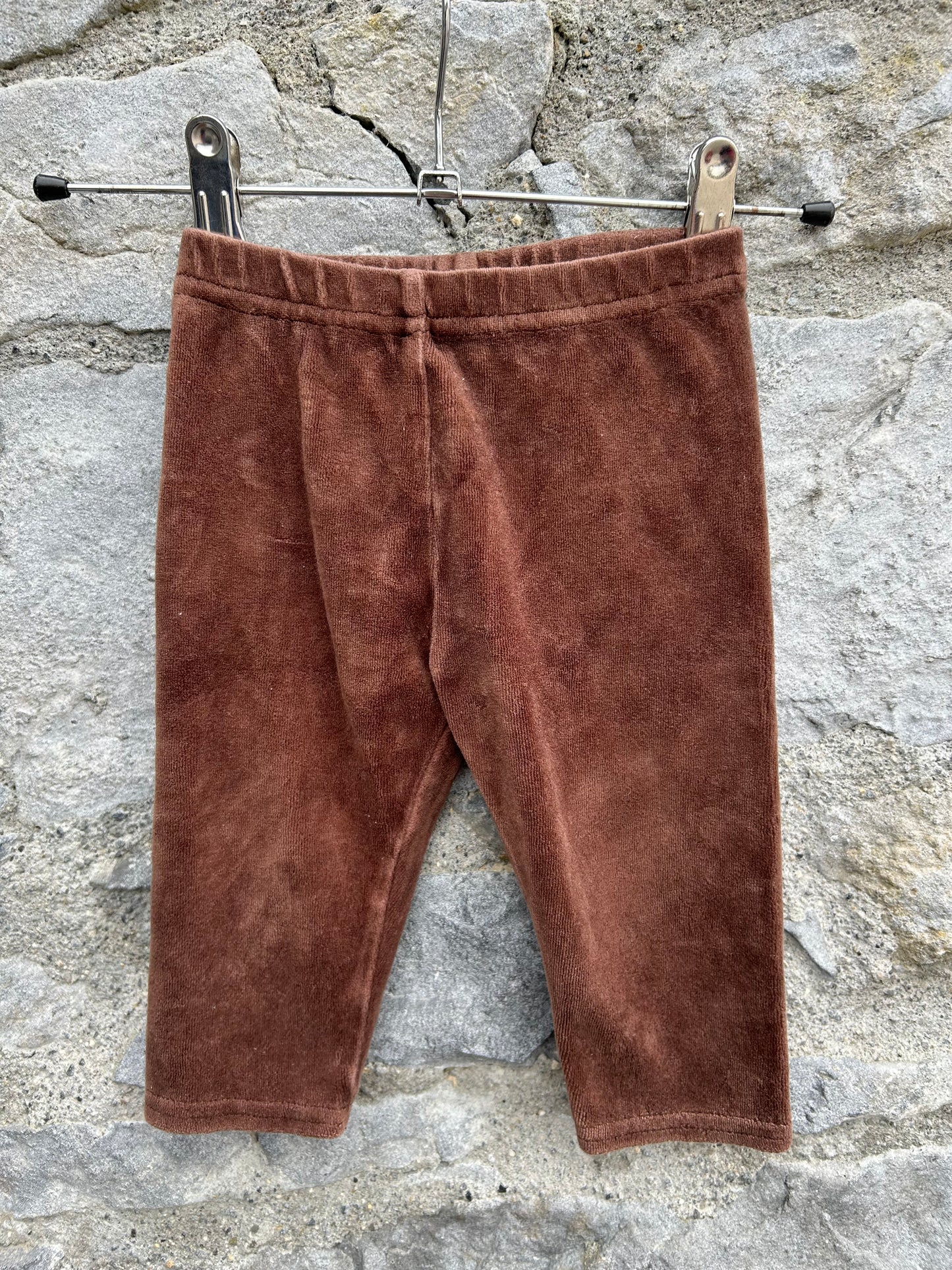 Brown velour leggings   6-9m (68-74cm)