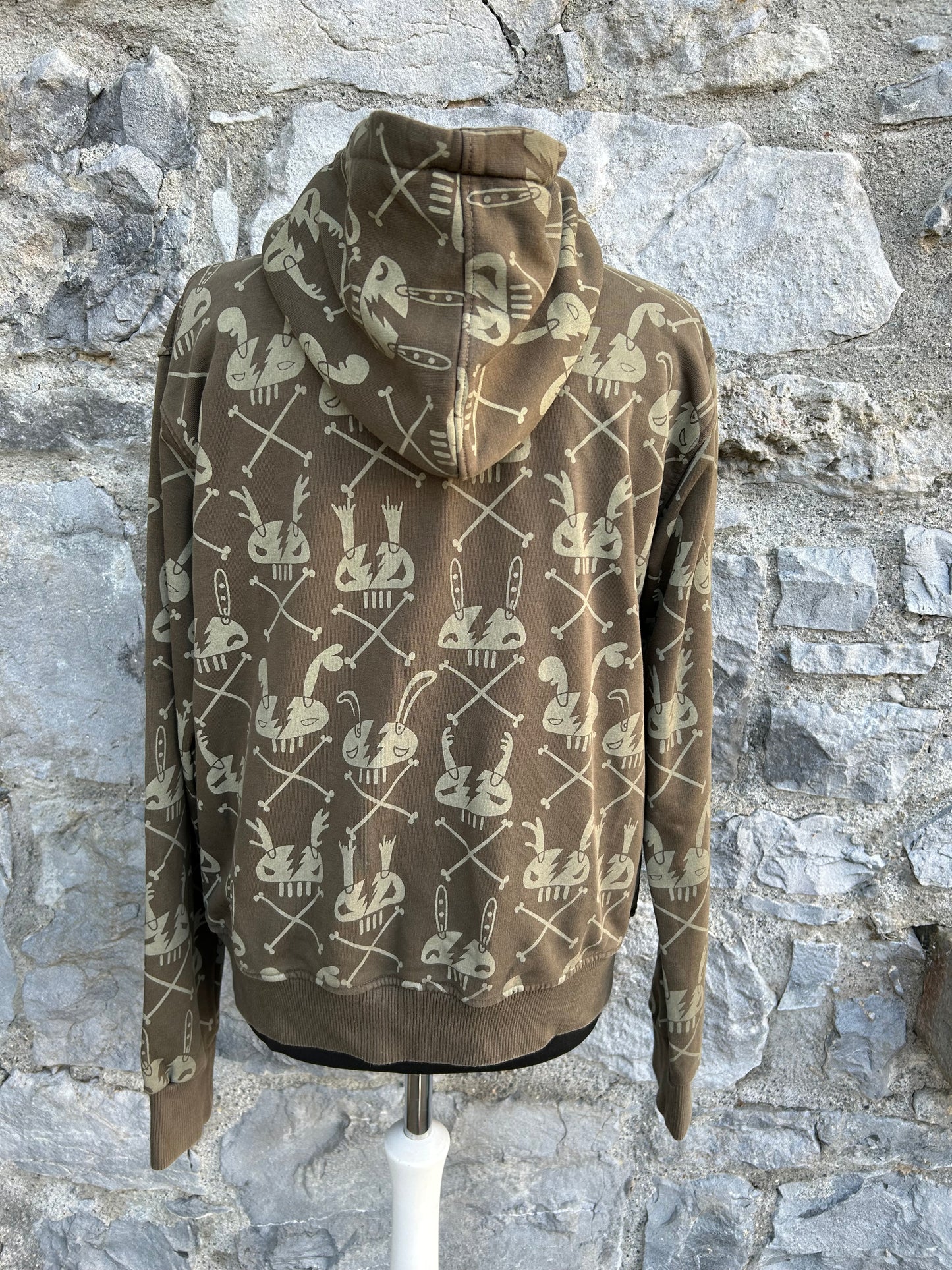 Y2K khaki hoodie  Medium