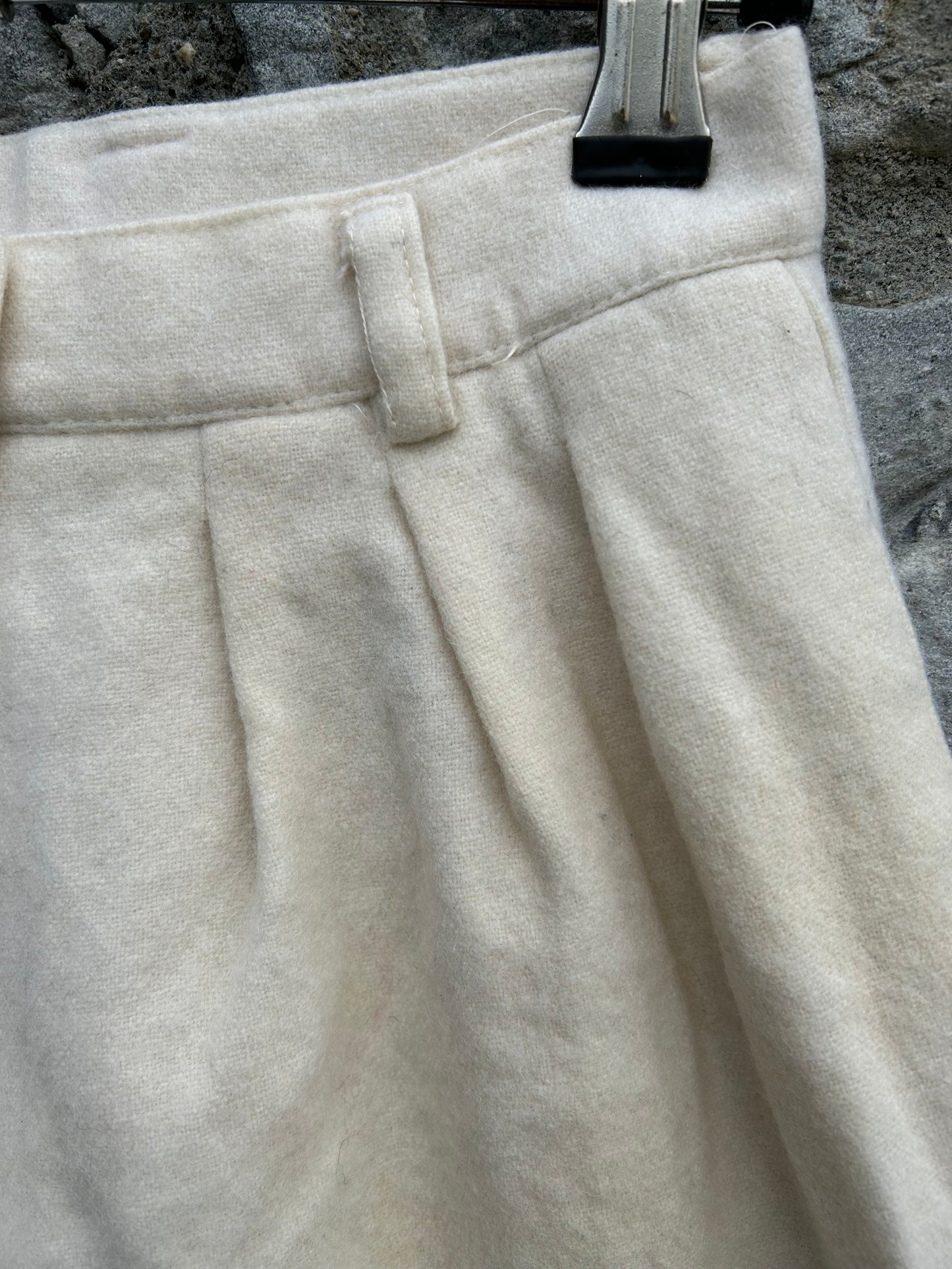 70s cream woolly pants uk 6