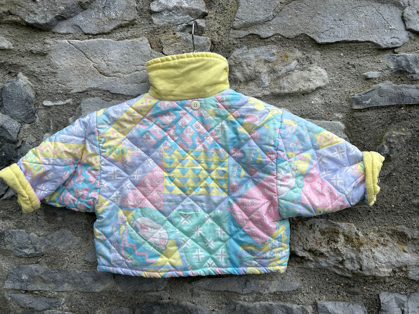 80s pastels quilted jacket   3-6m (62-68cm)