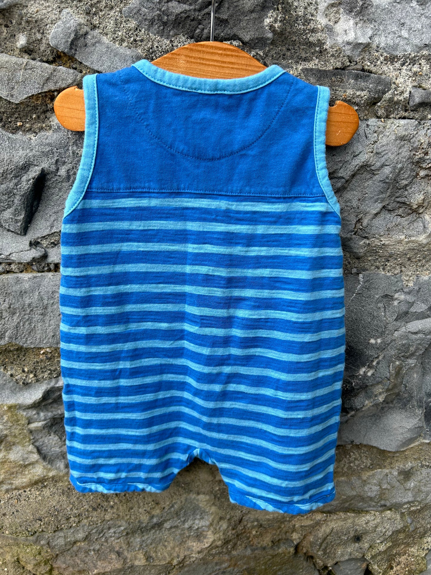 Blue stripy rompers  12-18m (80-86cm)