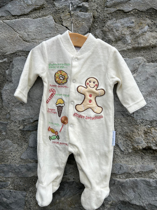 Ginger man velour onesie 0-3m (56-62cm)