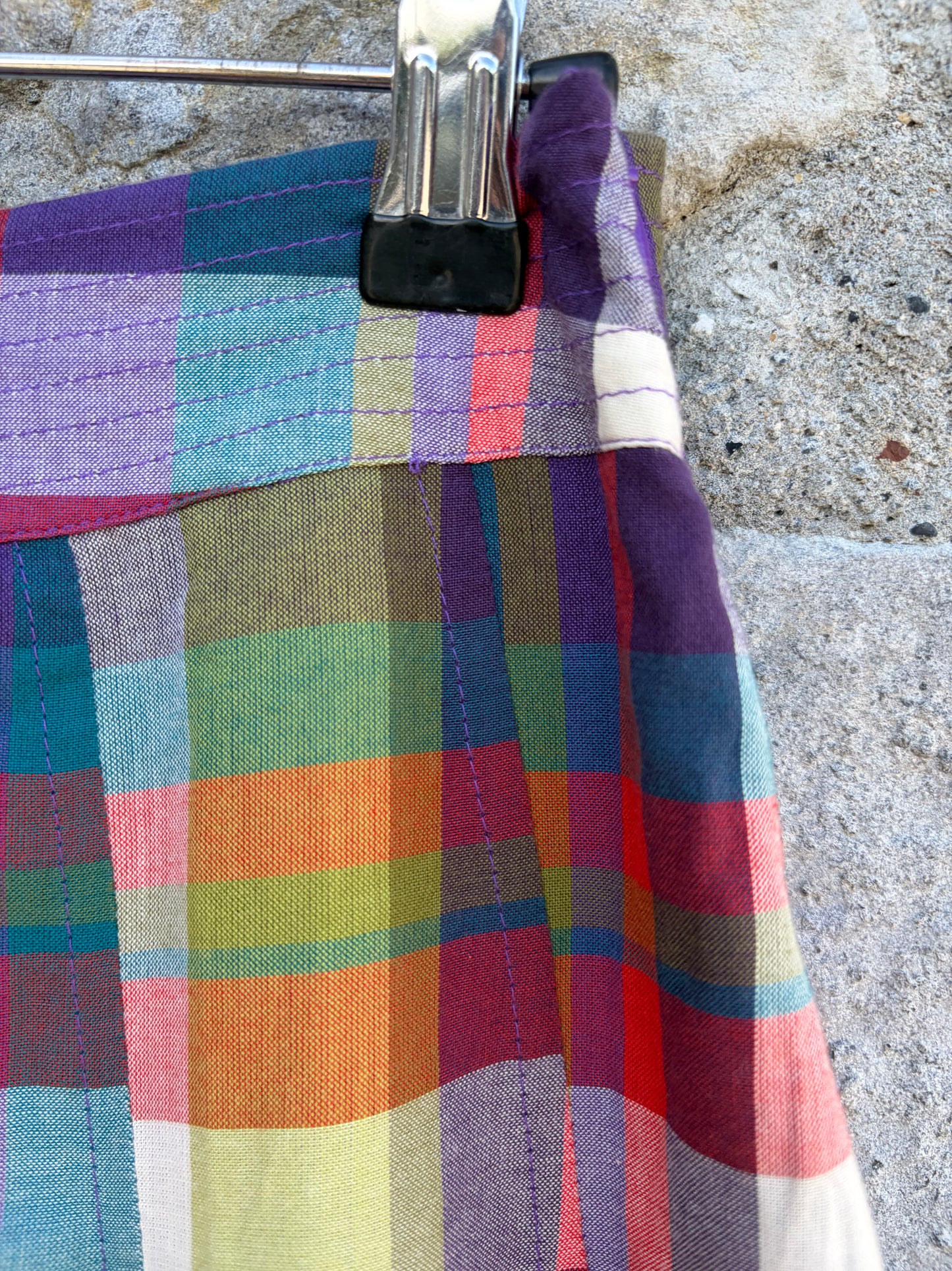 Multi-colored plaid jamboree Skirt uk 14