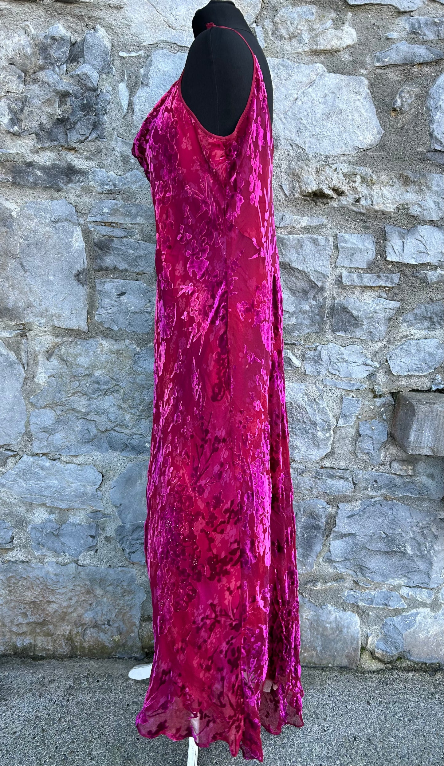 Y2K pink velvet dress uk 16-18