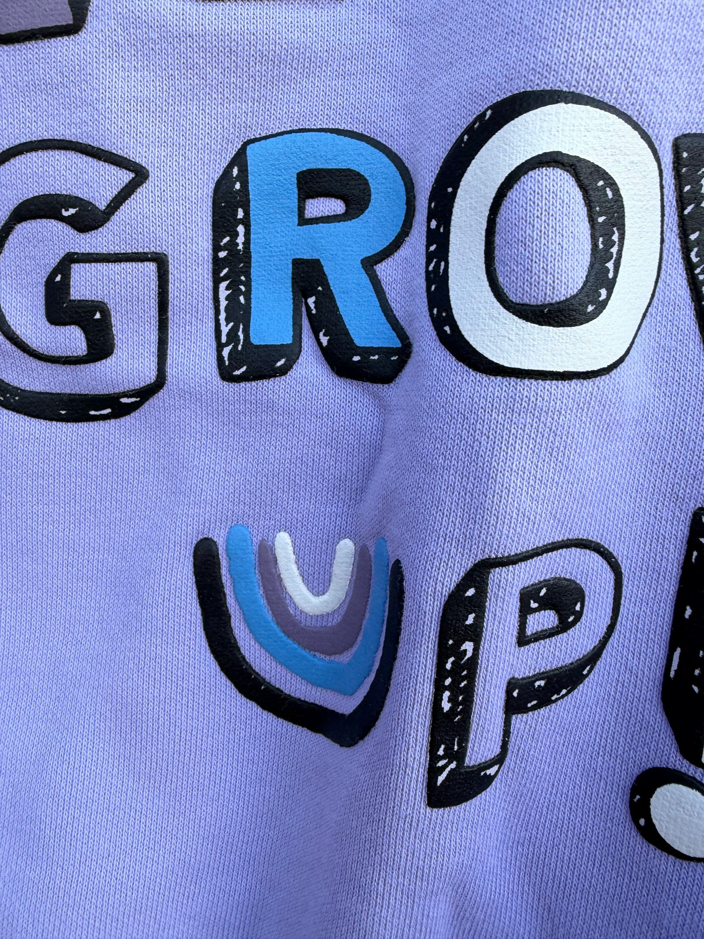 Never grow up sweatshirt 12-18m (80-86cm)