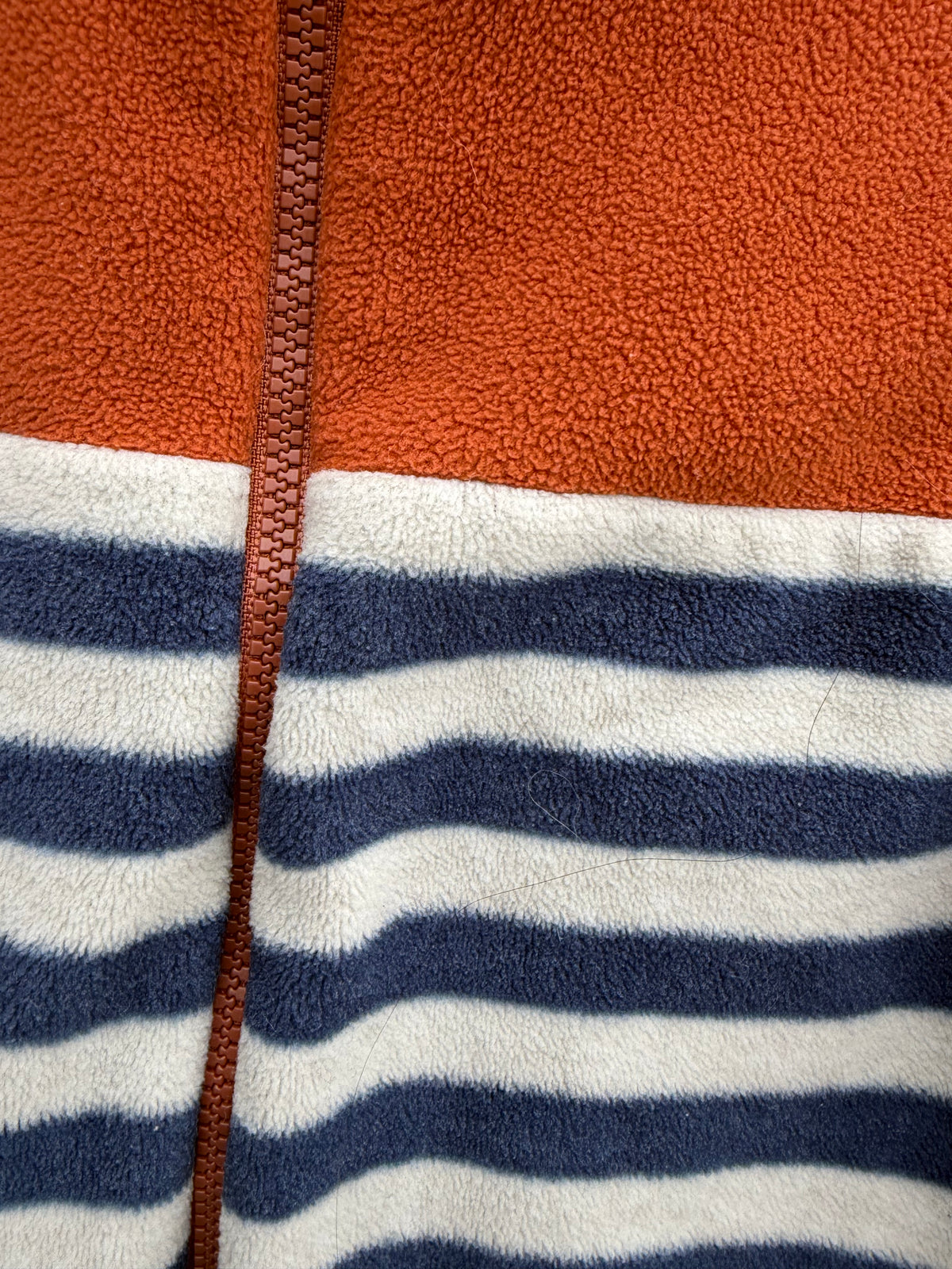 Brown&stripy navy fleece 2y (92cm)