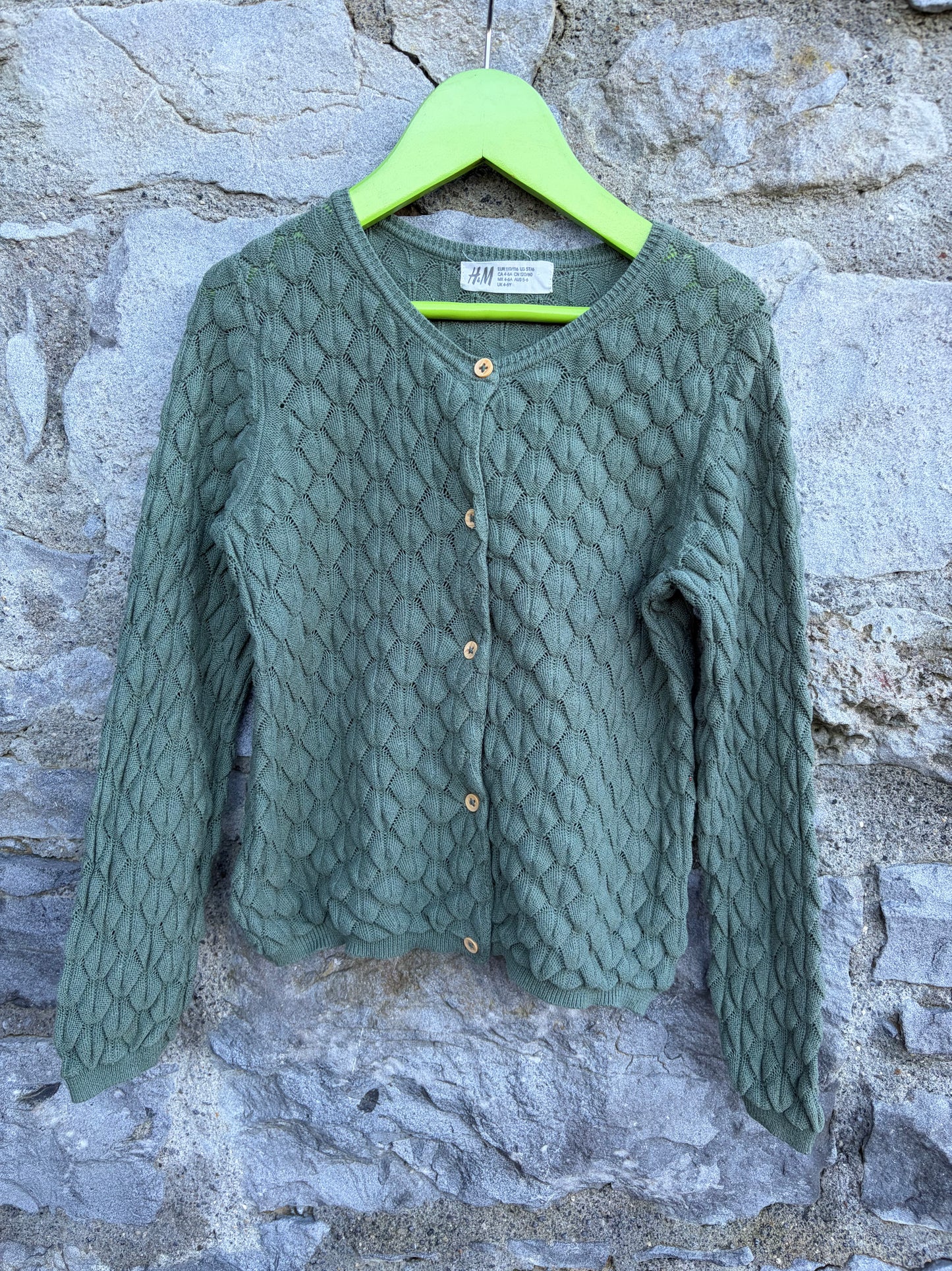 Dark Green light cardigan  5-6y (110-116cm)