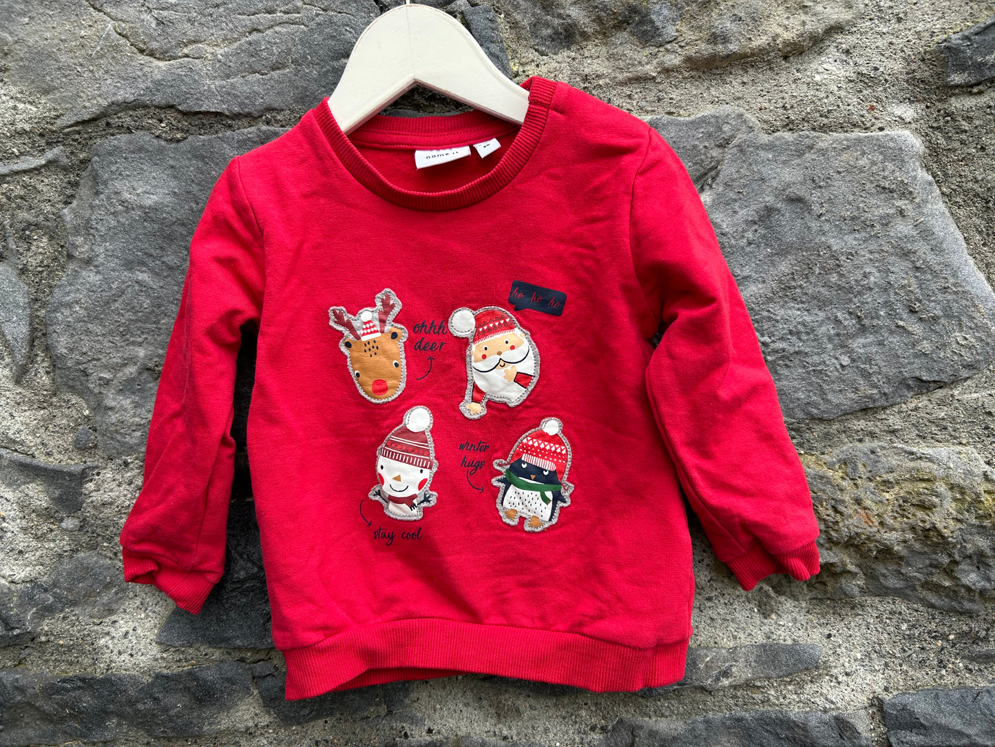 Christmas red sweatshirt 9-12m (74-80cm)