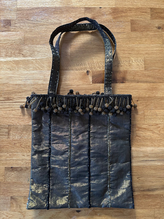 Black&gold beaded bag