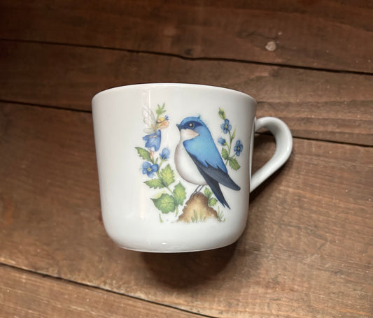 Blue bird mug