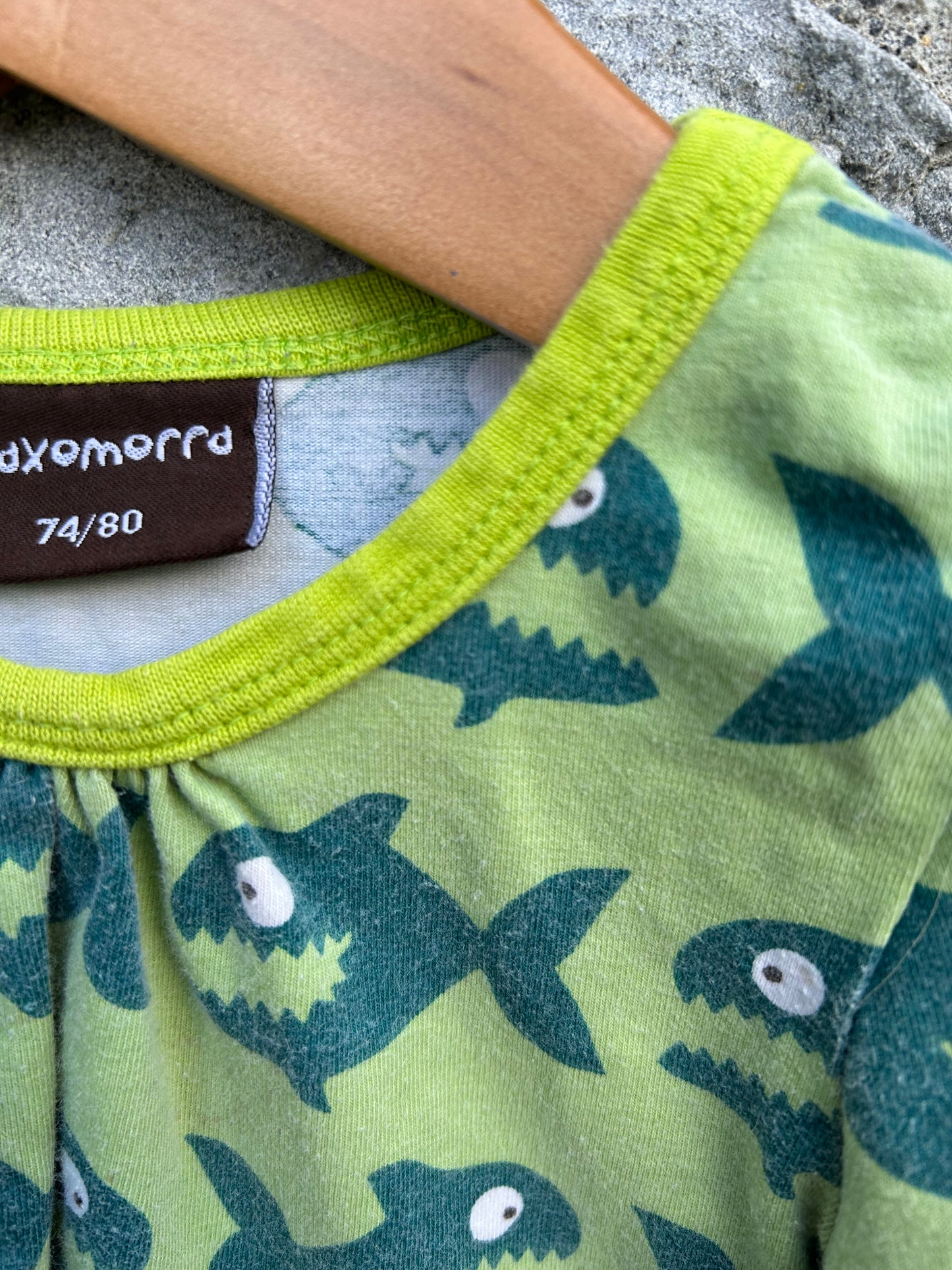 Piranha Green tunic  9-12m (74-80cm)
