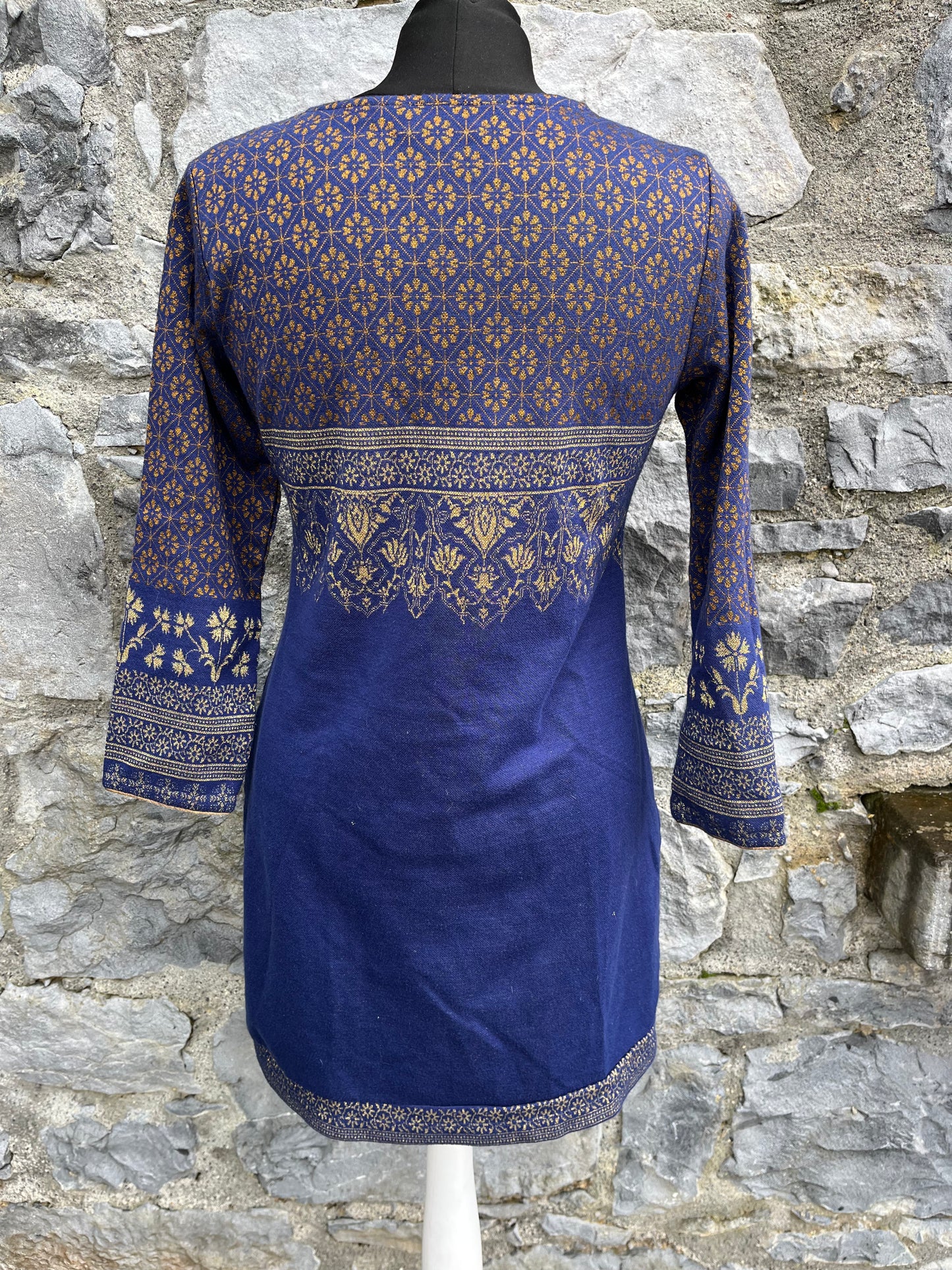 Blue&gold Orient style tunic uk 6