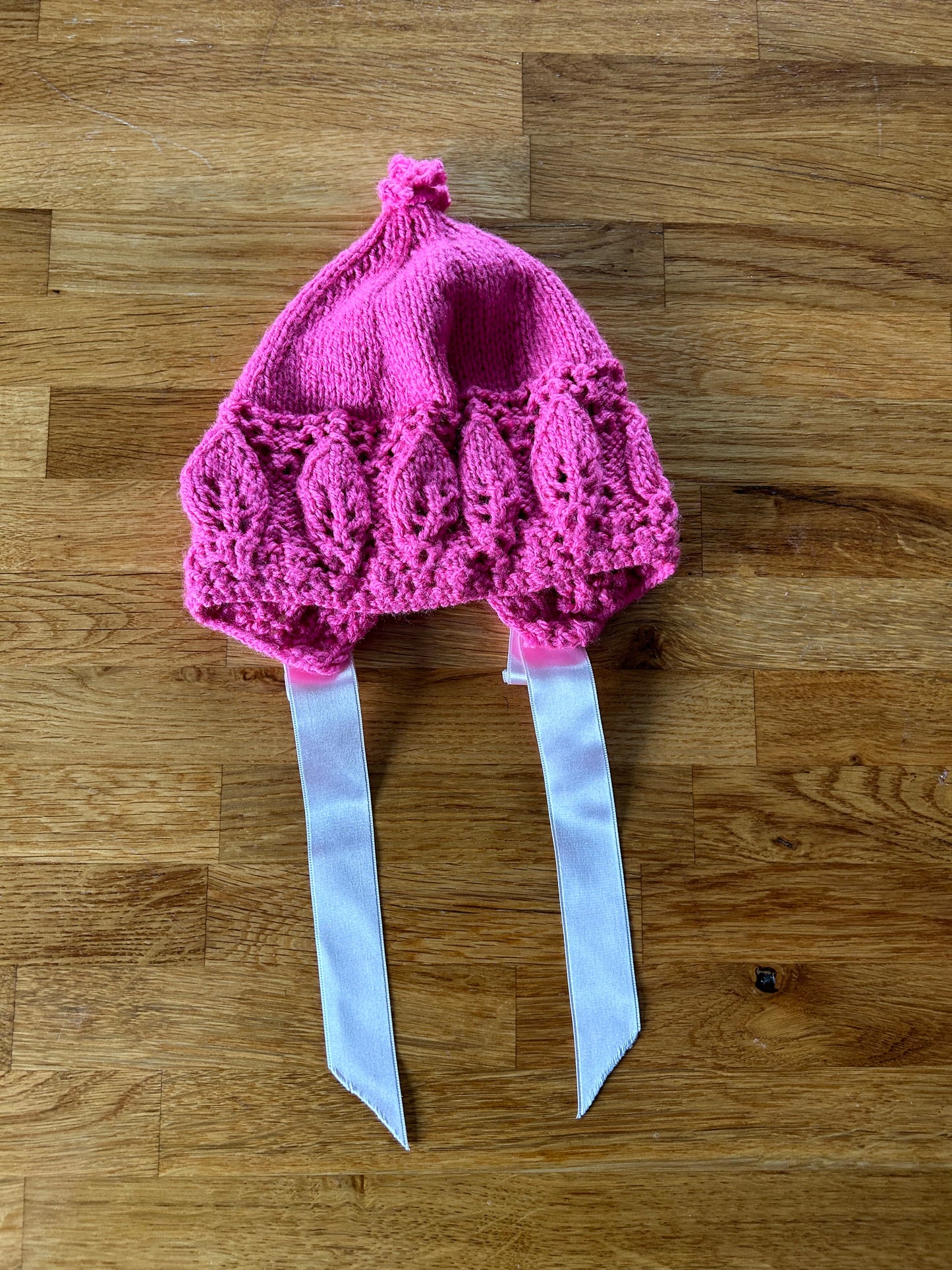 Pink baby hat 0-3m (56-62cm)