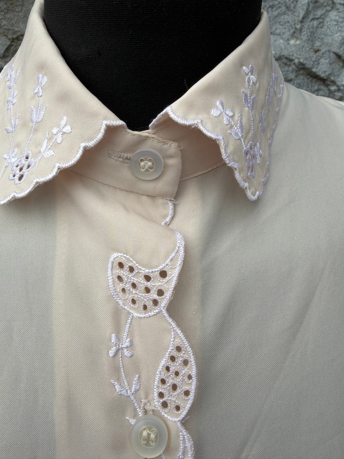 90s ecru blouse uk 10-12