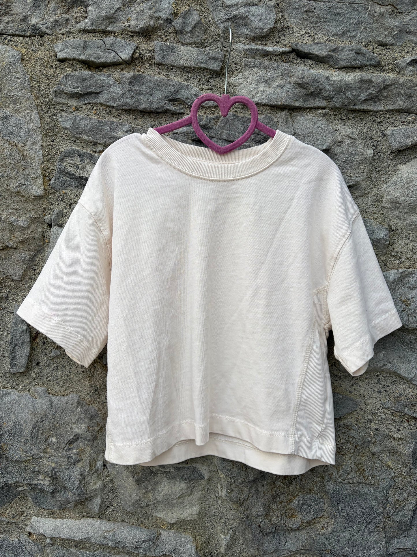 White cropped T-shirt 9-10y (134-140cm)