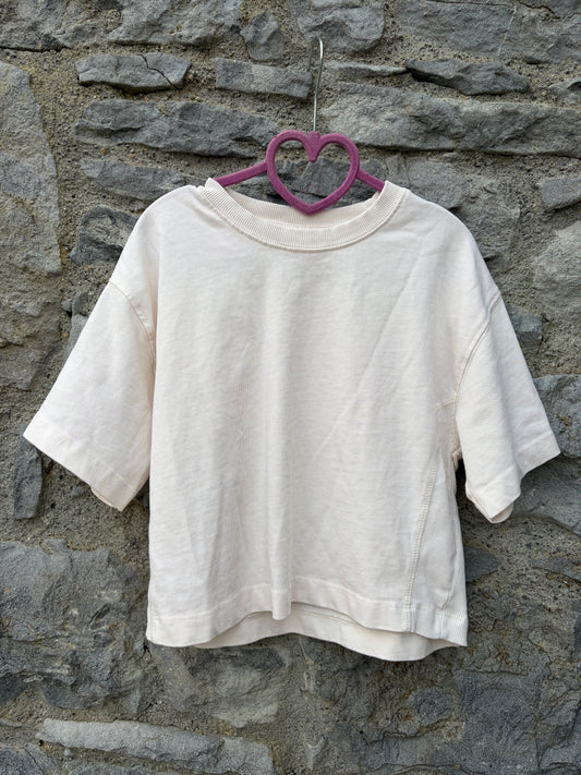 White cropped T-shirt 9-10y (134-140cm)
