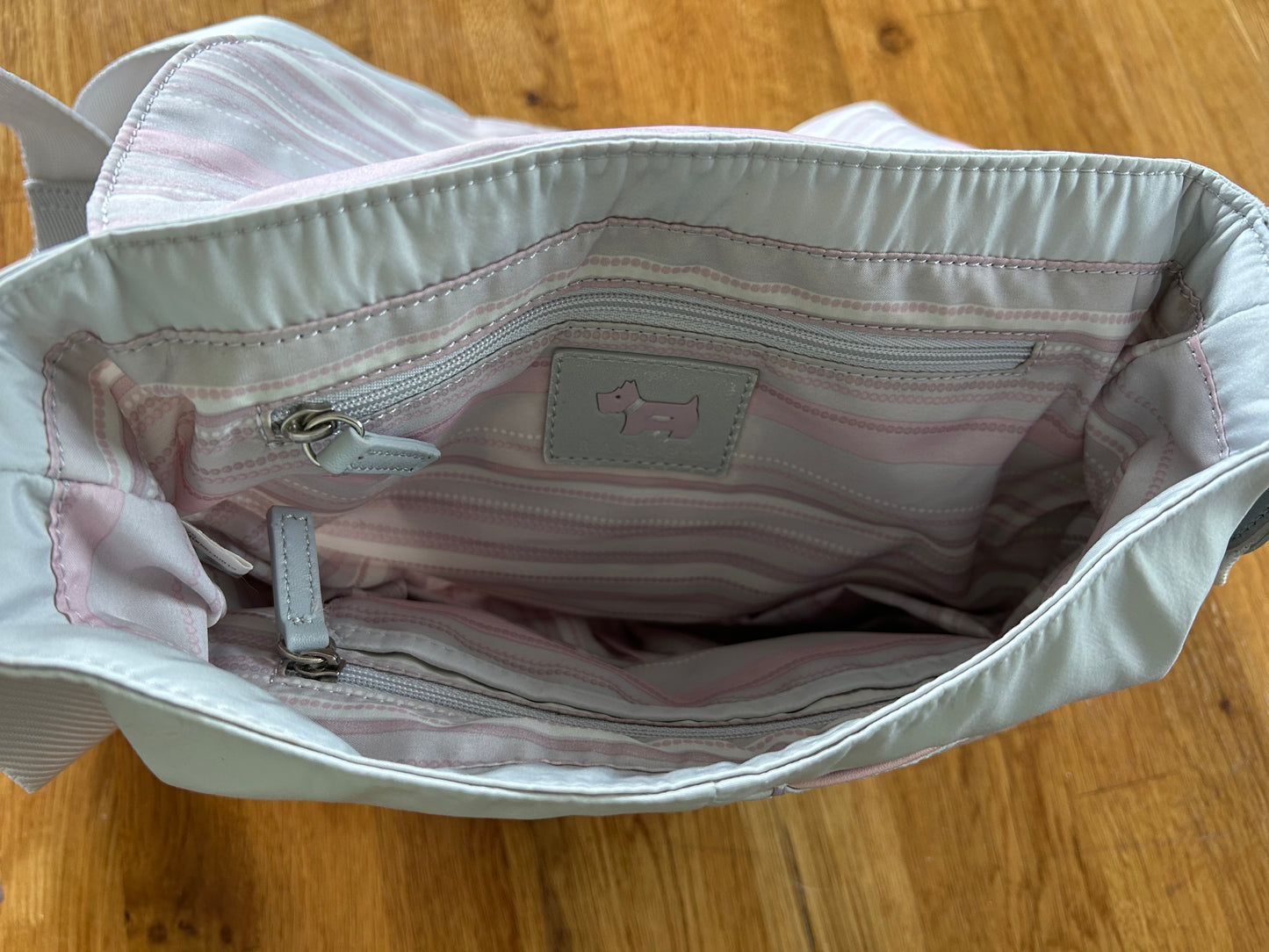 Cream&pink crossbody bag