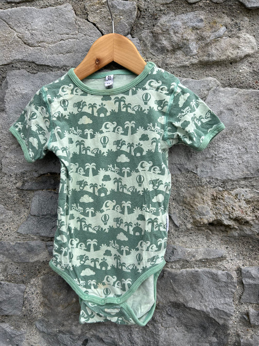 Jungle animals green vest  18-24m (86-92cm)