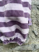 Load image into Gallery viewer, Stripy purple velour pants  0-1m (50-56cm)
