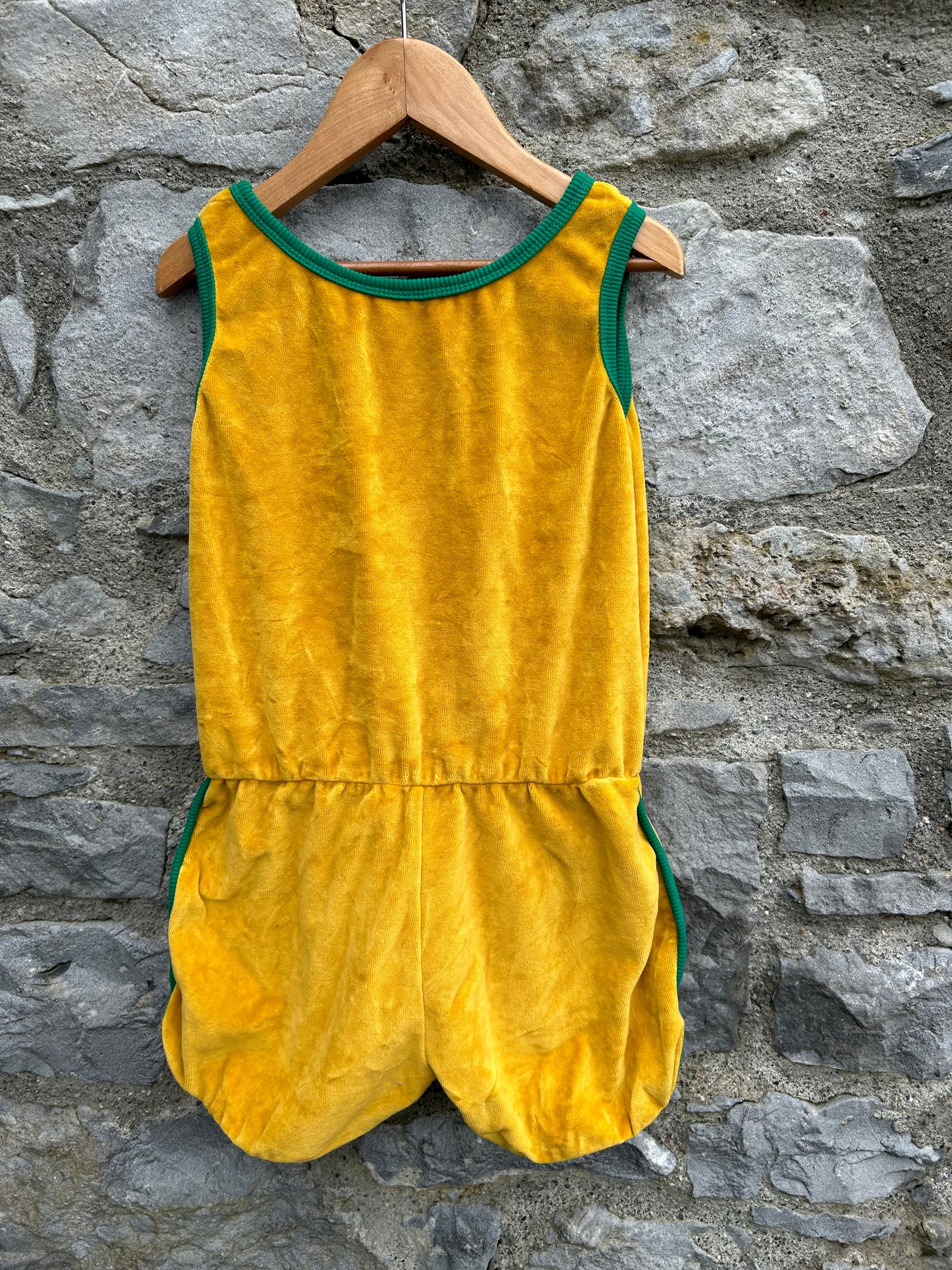 Yellow velour jumpsuit  8-9y (128-134cm)