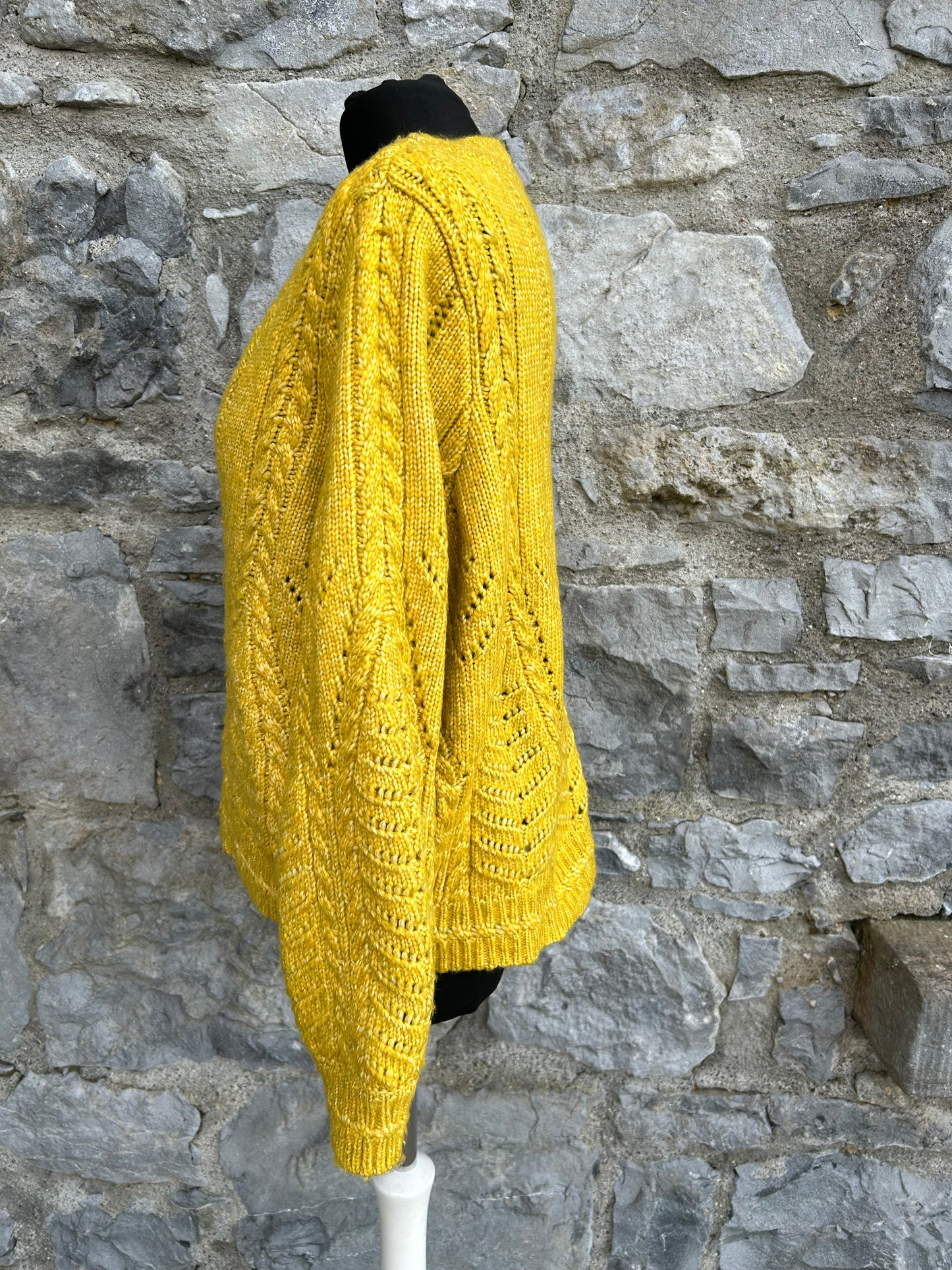 Yellow pointelle jumper uk 12