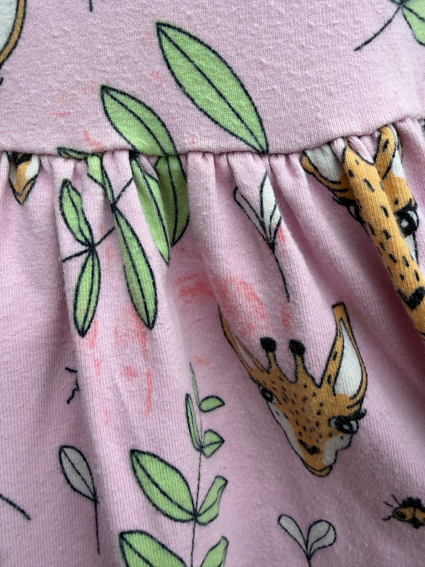 Giraffe pink dress 3-4y (98-104cm)