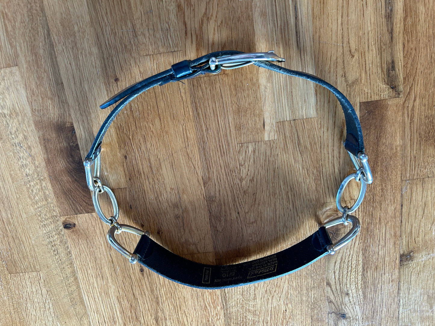 Leather and chain belt