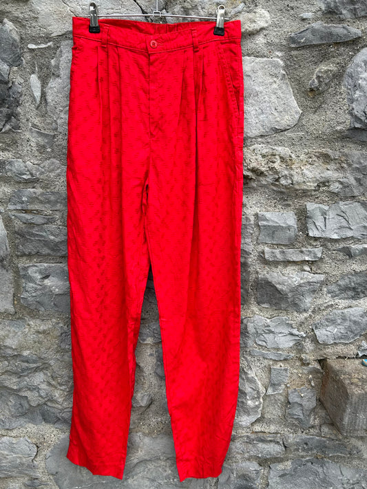 80s red pants uk 8