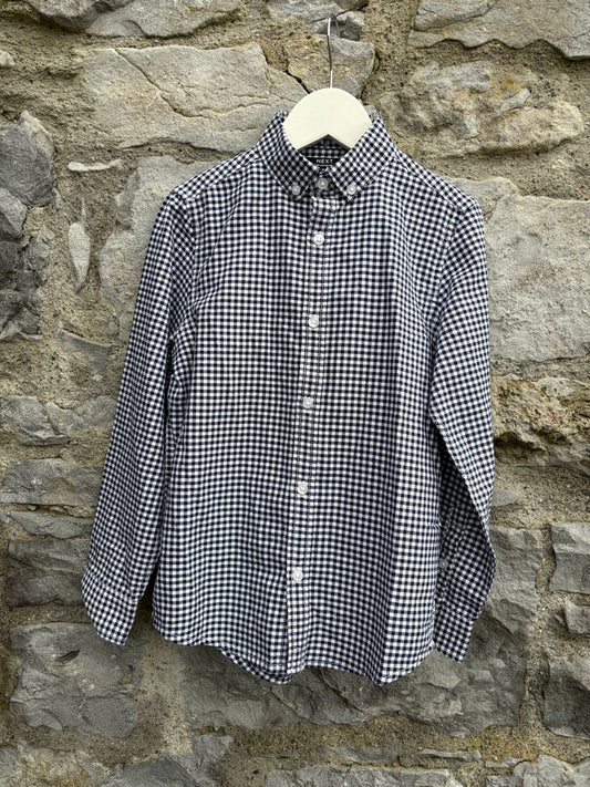 Black&white check shirt  7y (122cm)