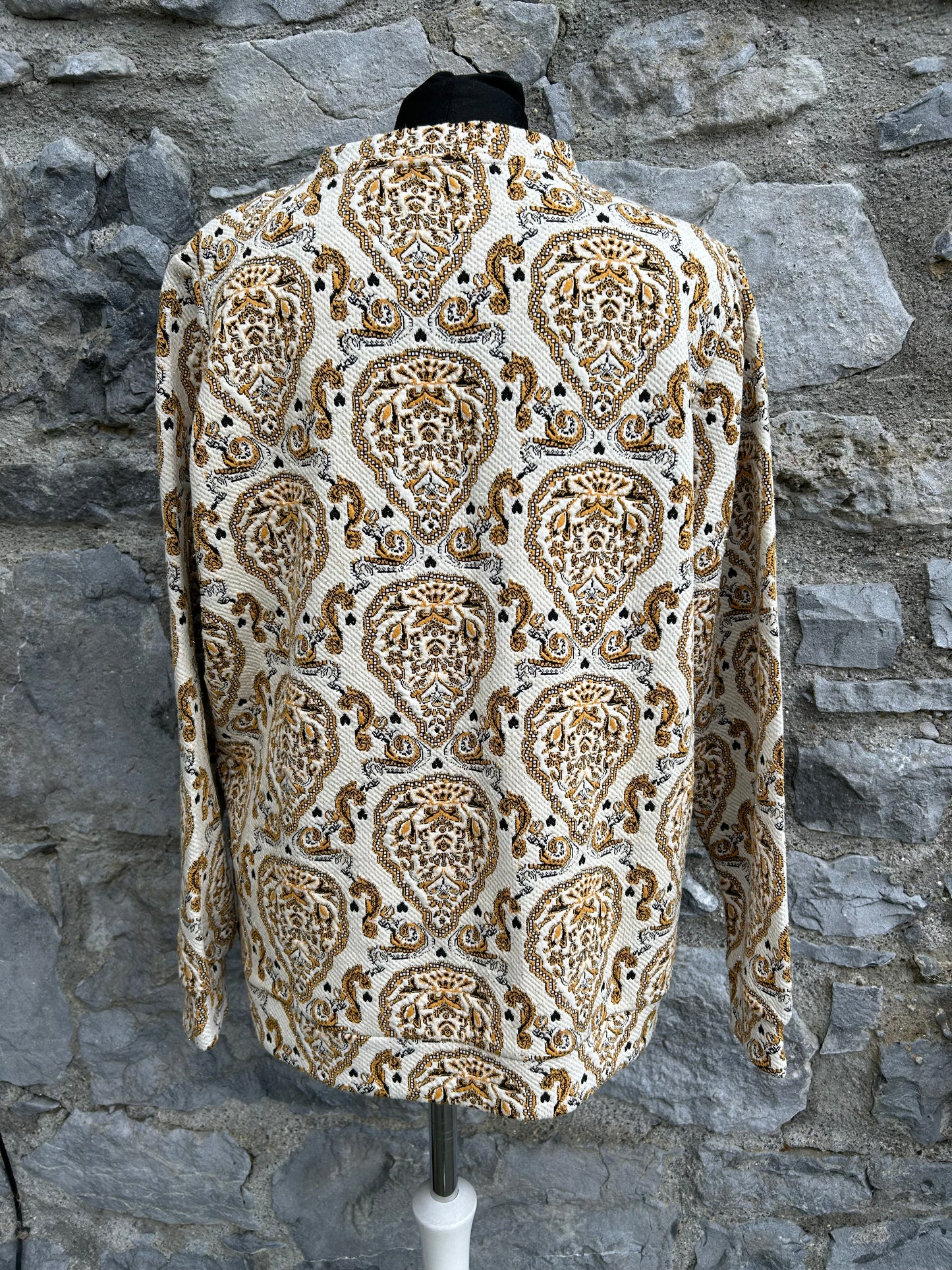 Old gold embroidered top uk 14