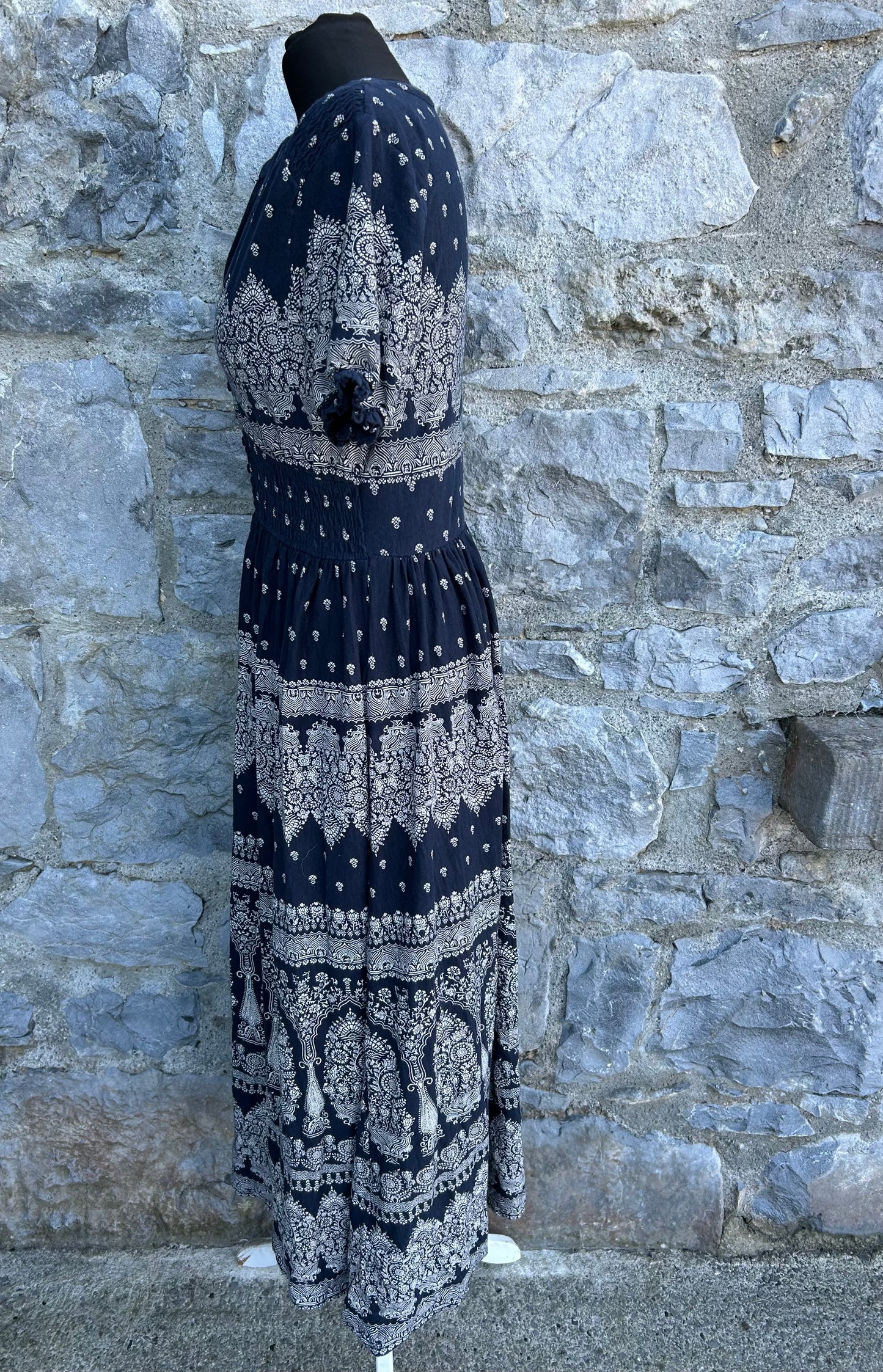 Hatty heritage print dress blue uk 12