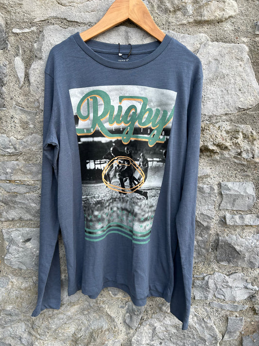 Rugby steel blue top  13-14y (158-164cm)