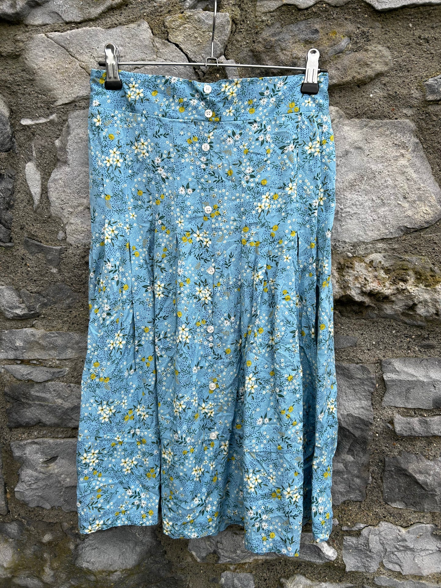 Blue floral midi skirt   11-12y (146-152cm)