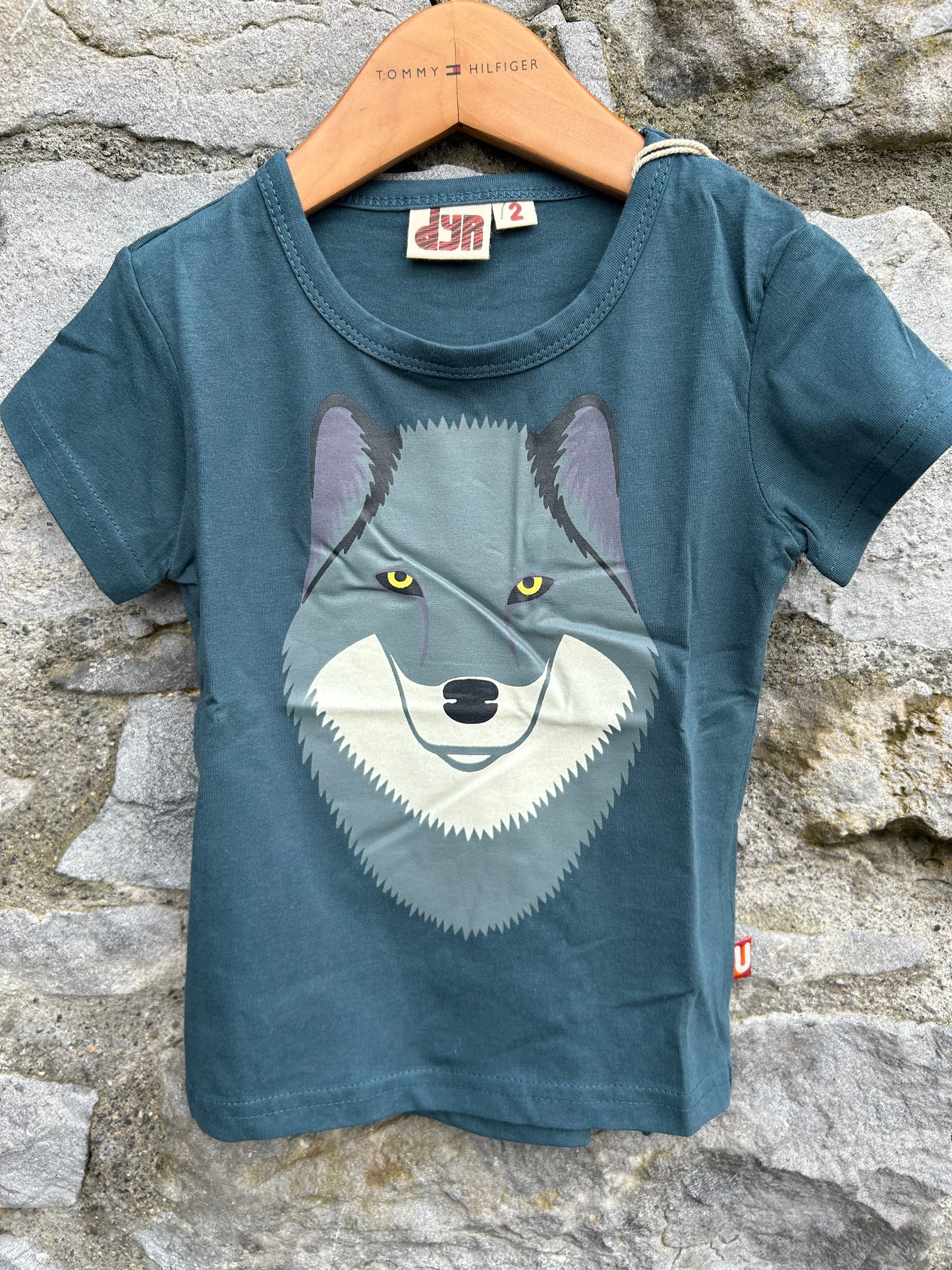 Wolf petrol T-shirt  2-3y (92-98cm)