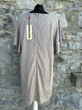 Load image into Gallery viewer, Grey geometric pointelle dress uk 14
