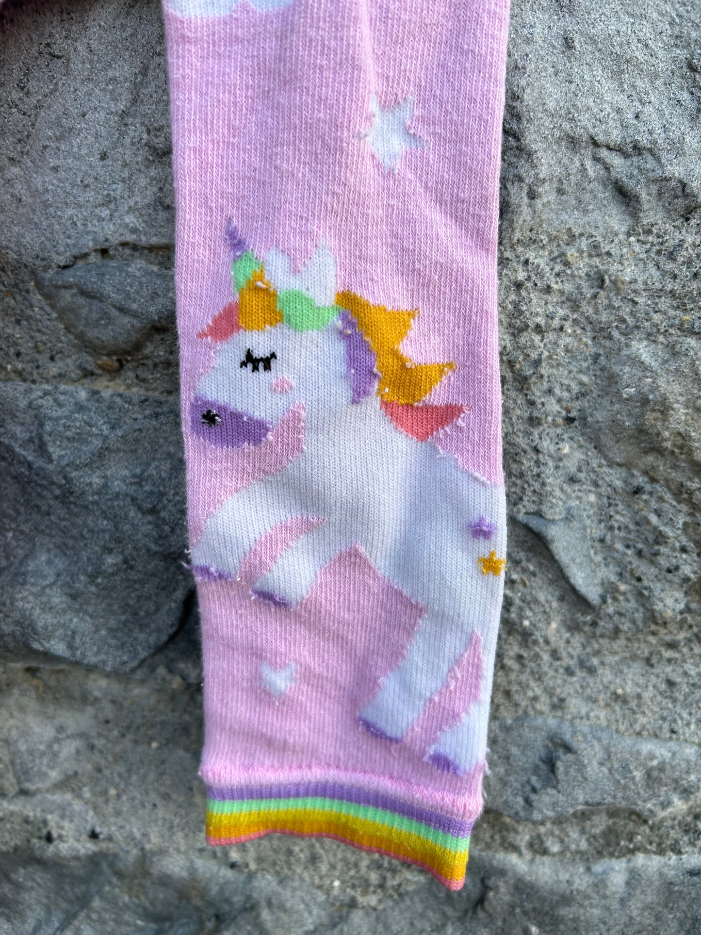 Pink unicorn leggings  0-6m (56-68cm)