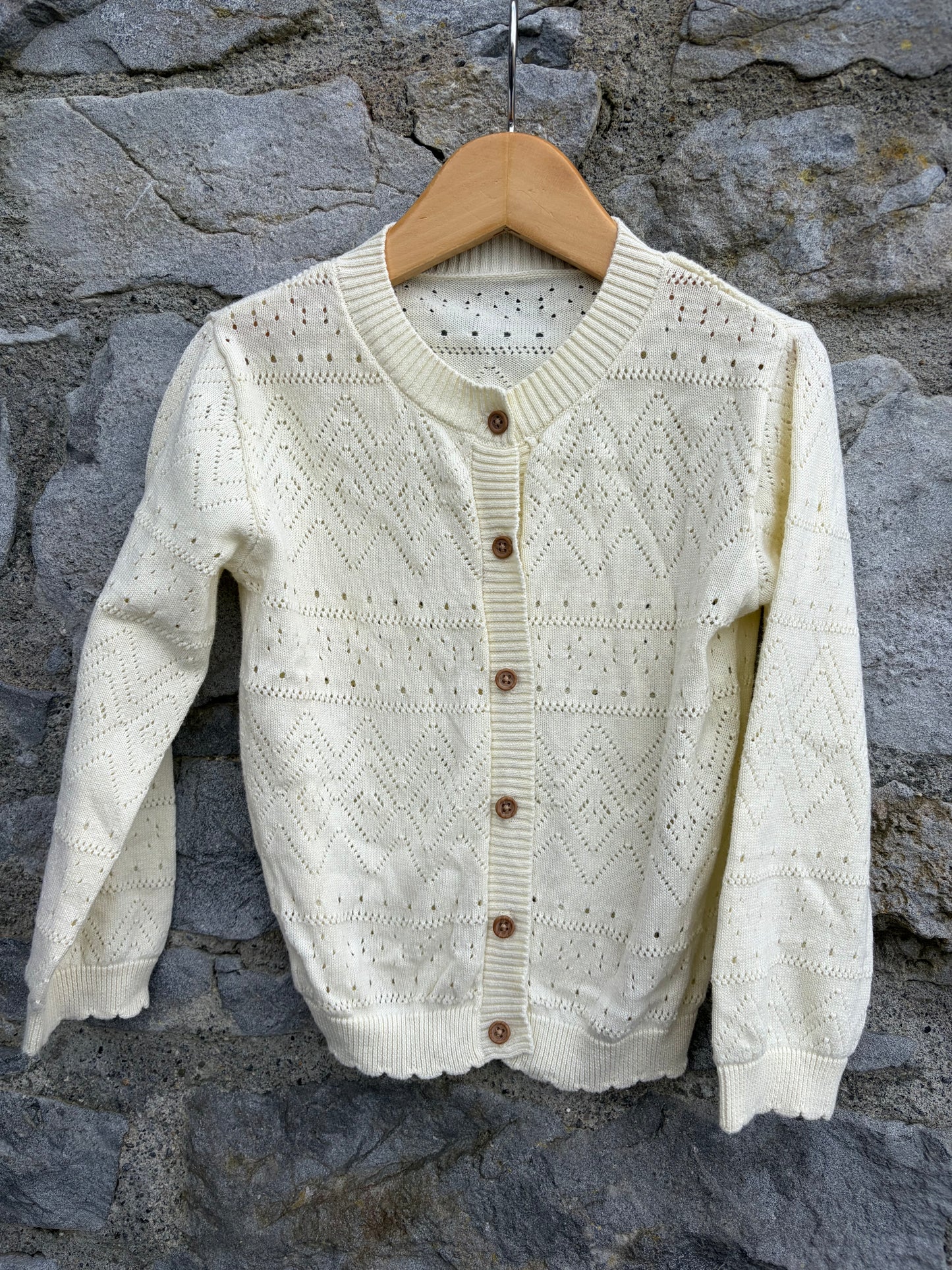 Ivory pointelle cardigan  2-3y (92-98cm)