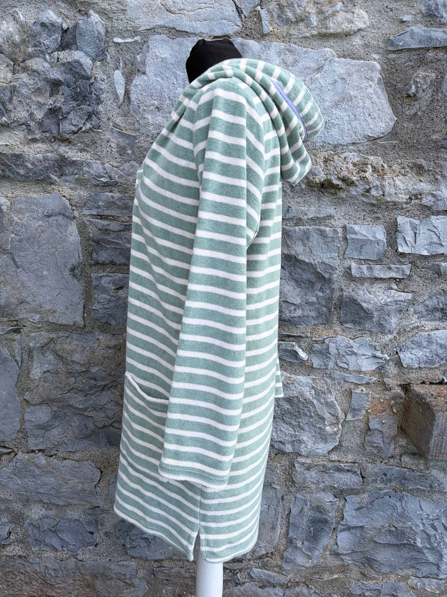 Green stripy Terry dress uk 10-12