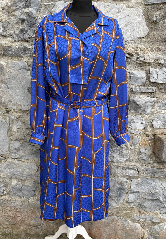 80s blue dress uk 12