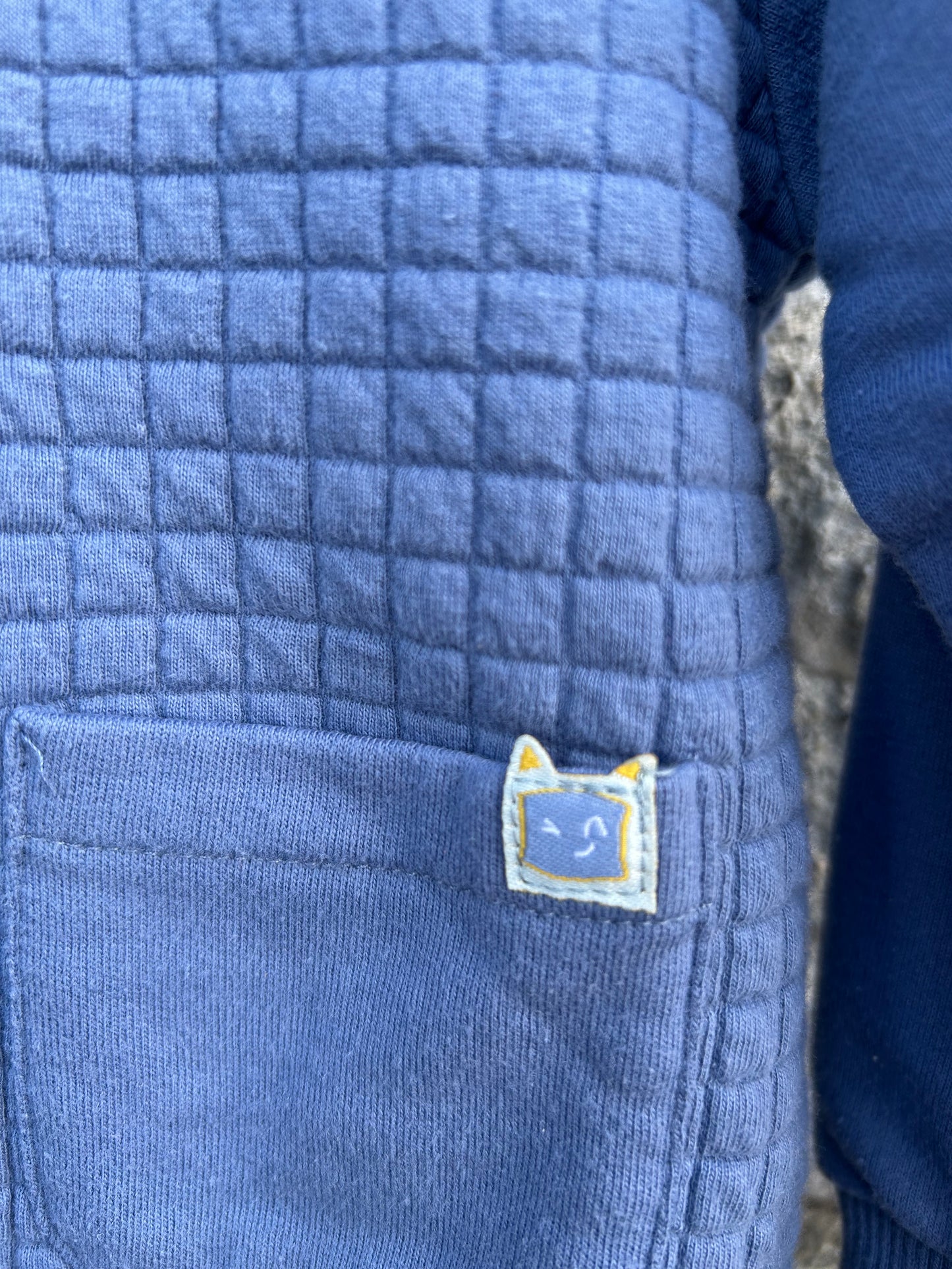 Blue half zip hoodie  12-18m (80-86cm)