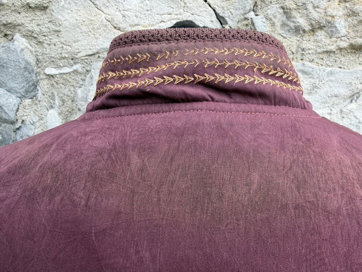 90s maroon bomber jacket
