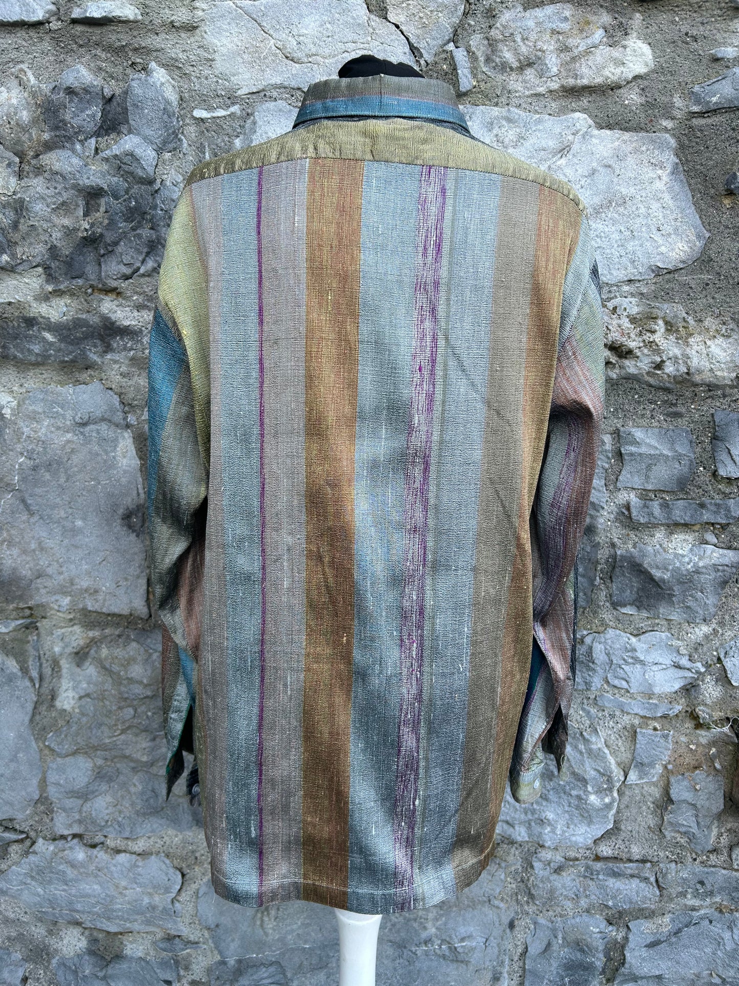 80s silver panels  shirts Medium