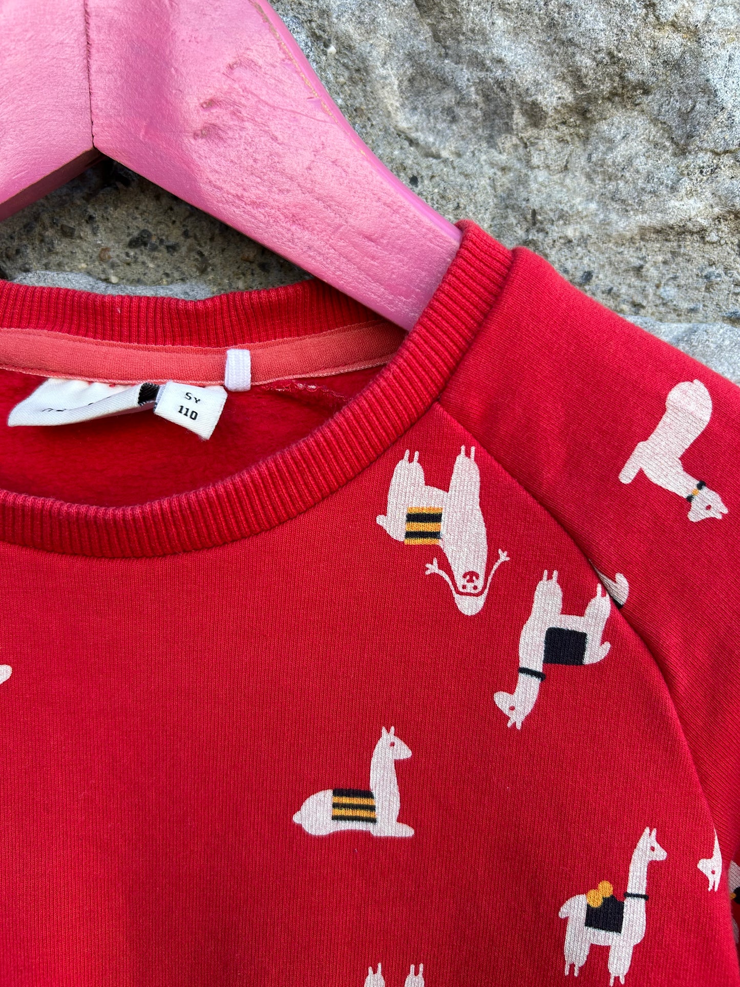 Llamas pink sweat dress  4-5y (104-110cm)