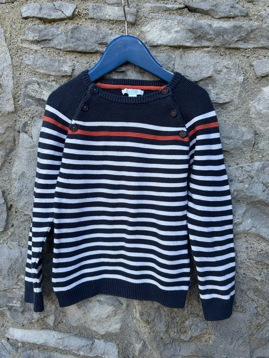 Navy stripy jumper  3y (98cm)