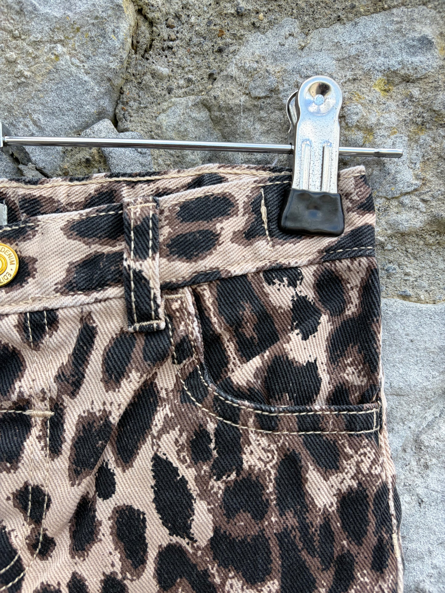 Animal print brown jeans 4-5y (104-110cm)