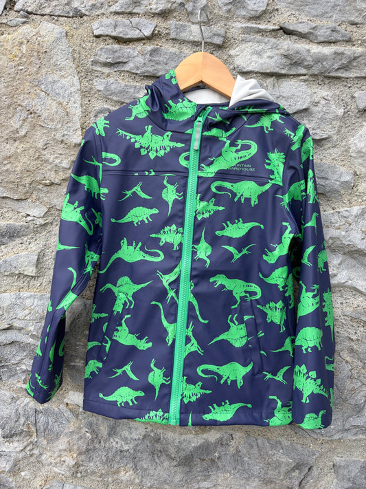 Dinosaurs navy raincoat  7-8y (122-128cm)