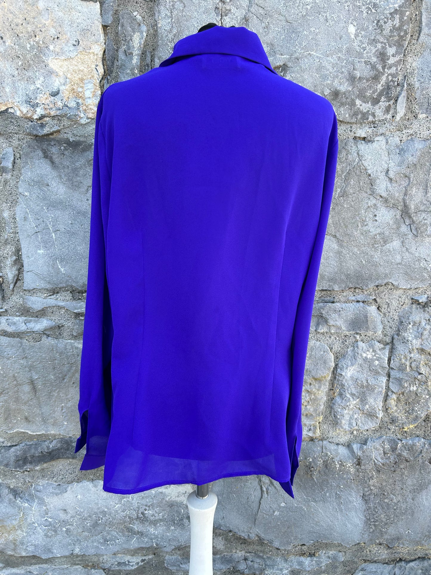 90s sheer blue shirt uk 12