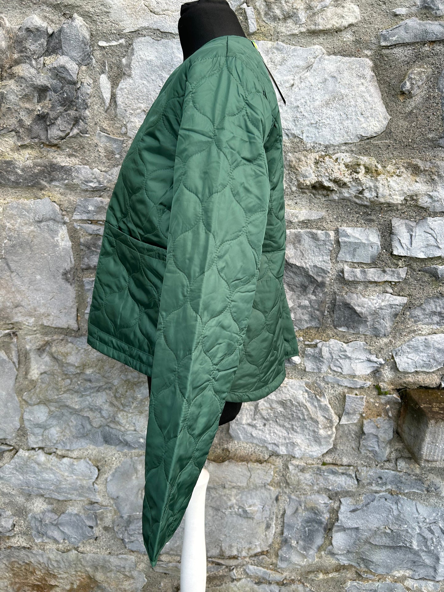 Green quilted jacket uk 10